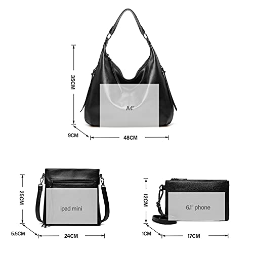 Bolsa feminina grande capacidade preta bolsa de compras couro PU macio sacolas grandes simples casua