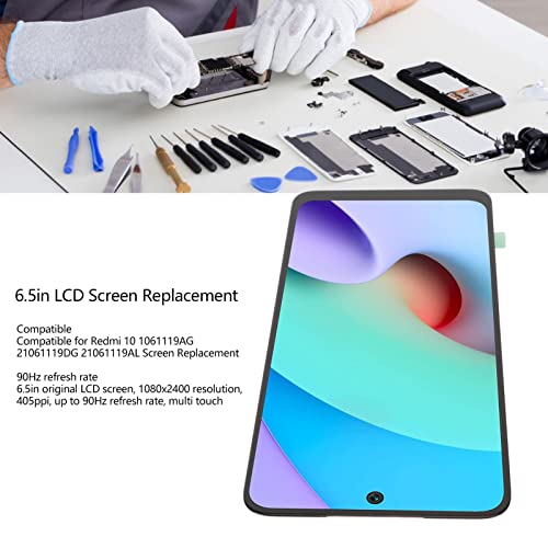Rankomu 6,5" LCD-skärm för Redmi 10 – 90 Hz pekskärm ersättning