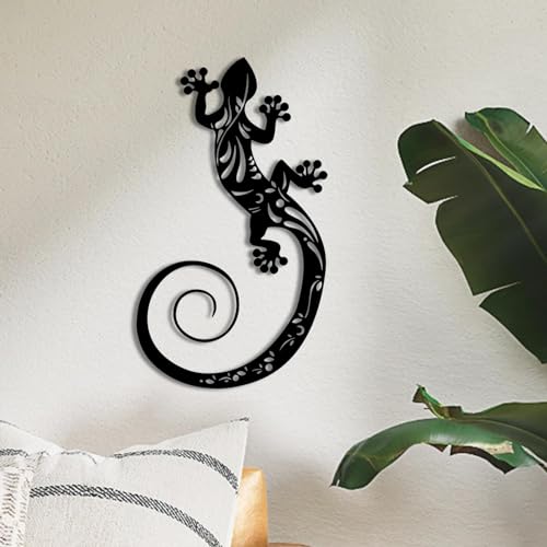 Décoration murale pour jardin avec lézard suspendu fixe - 6