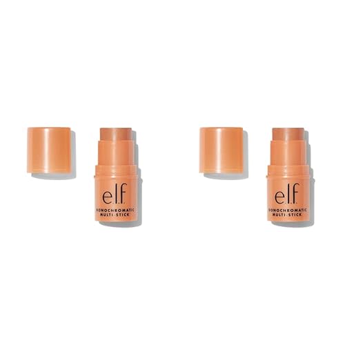e.l.f. Multibarra monocromática, color lujosamente cremoso y mezclable, para ojos, labios y mejillas, mango brillante, 0.155 onzas (0.16 oz)