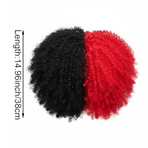 Perruque Afro Bouclée Courte Synthétique Bicolore pour Cosplay