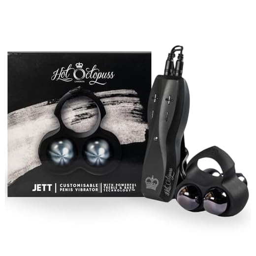 Hot Octopuss JETT Hands-Free Masturbator für Männer | Dual-Motor Penisvibrator mit Treble-&-Bass | Silikon-Penishülse + Penisring mit 2 Bullets | batteriebetrieben