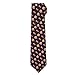 Jacob Alexander Men's Football Helmets Diagonal Pattern Extra Long Neck Tie - Black