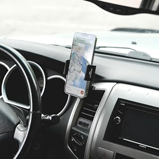 Offroam Phone Mount Made for Toyota Tacoma 2005-2011, CNC-Machined Aluminium, Universal Spring Loaded Holder, 360-Degree Swivel, One-Hand Operation