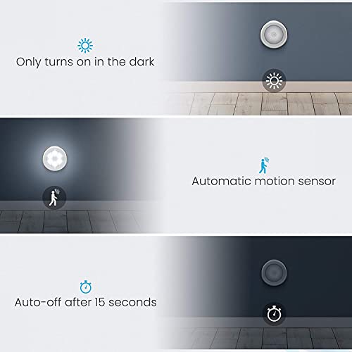 Motion Sensor Light, 6 Pack Battery Powered Under Cupboard Night Light With Adhesive Pads And Magnet, 6 Led Wardrobe Night Lights For Stair, Cupboard, Cabinet, Kitchen Christmas Gifts #TOP3