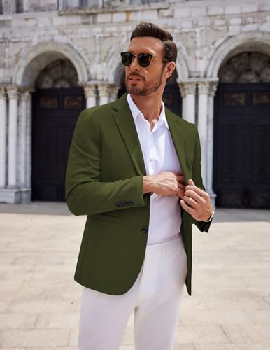 Image of COOFANDY Men's Casual Knit Blazer Two Button Lightweight Sport Coats Suit Jacket