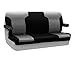 Coverking Custom Fit Rear Solid Bench Seat Cover for Select GMC Jimmy Models - Premium Leatherette 2-Tone (Medium Gray with Black Sides)