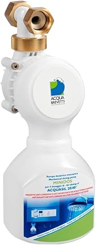 Pompa Dosatrice Minidos PM109 Acquabrevetti | Pompa Dosatrice Meccanica Proporzionale per Acqua Potabile |Attacco ½” F Dima | Autoadescante Compatta per Caldaie e Impianti Idrosanitari