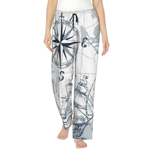 Pantalon de pyjama femme en polyester doux fluide confortable vêtement de nuit