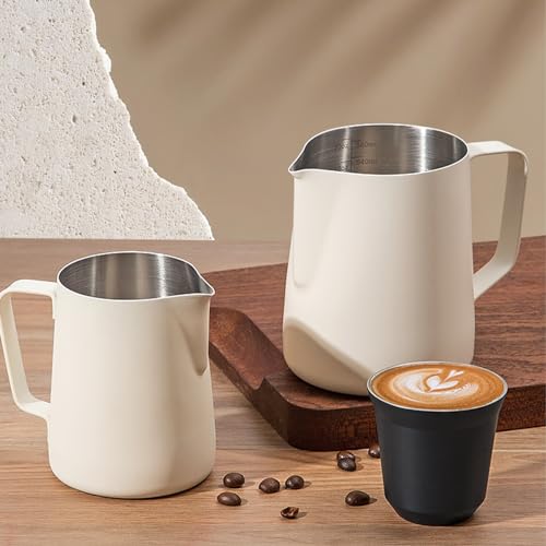 Jarsense Milk Jug, Stainless Steel Milk Frothing Jug, 350ml Milk Steam Jug Coffee Jug with Measurement Mark - Image 3