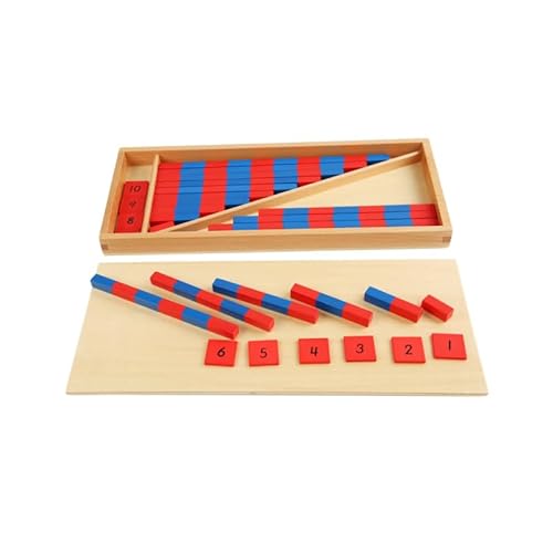 UPKOCH Bâtons De Comptage pour Enfants Montessori Rouge Et Bleu Outil Pédagogique Mathématique Jouet Éducatif pour Apprentissage 34.2X15X3 Cm