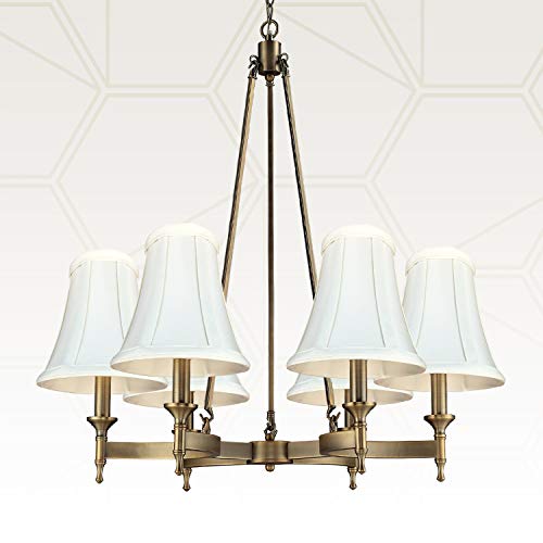 Image of Royal Designs, Inc. BSO-704FC-6WH True Bell Basic Lamp Shade with Flame Clip, 3.5 x 6 x 6.25, White