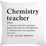 chemistry teacher a person who does precision guesswork cuscino bianco 40x40cm con stucco bianca one size