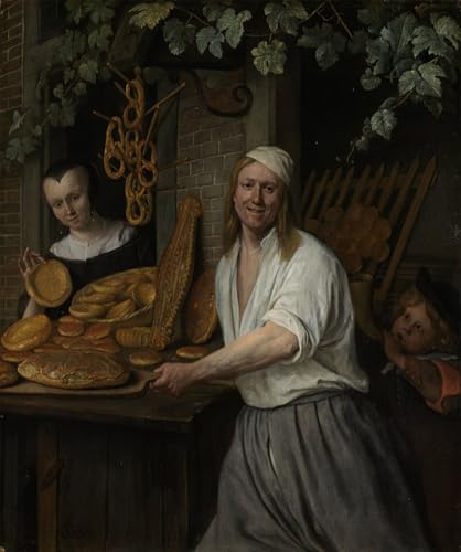 Peinture murale nordique Jan Havickszoon Steen tableau 60x90cm