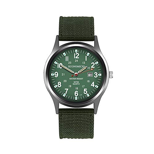 Pandaie Watches for Men,Men's Analog Quartz Wrist Watches Waterproof Nylon Strap Date Calendar Watch Casual Sport