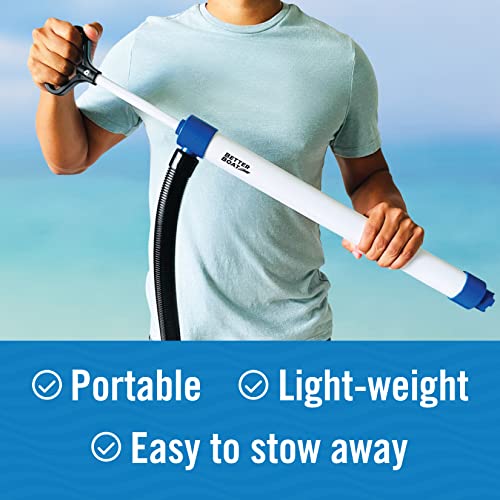 Image of Manual Bilge Pump Large for Boats with 5ft Hose, Hand Water Pump for Kayak | Canoe and Dinghy, Portable Handheld Siphon Bailer, 25 GPM Suction, Marine Grade, Better Boat