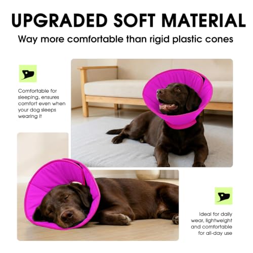 Image of Dog Cones for Medium Dogs, Soft Cone for Dogs to Stop Licking