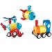 Learning Resources 1-2-3 Build It! Rocket, Train, Helicopter, 17 Pieces
