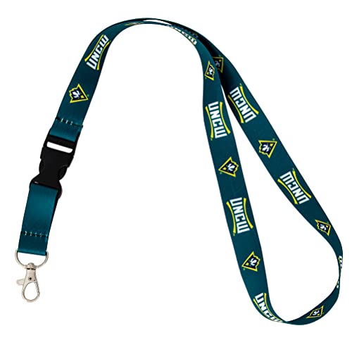 Desert Cactus University of North Carolina Wilmington Lanyard UNCW Seahawks Car Keys ID Badge Holder Keychain Detachable Breakaway Snap Buckle (Green)