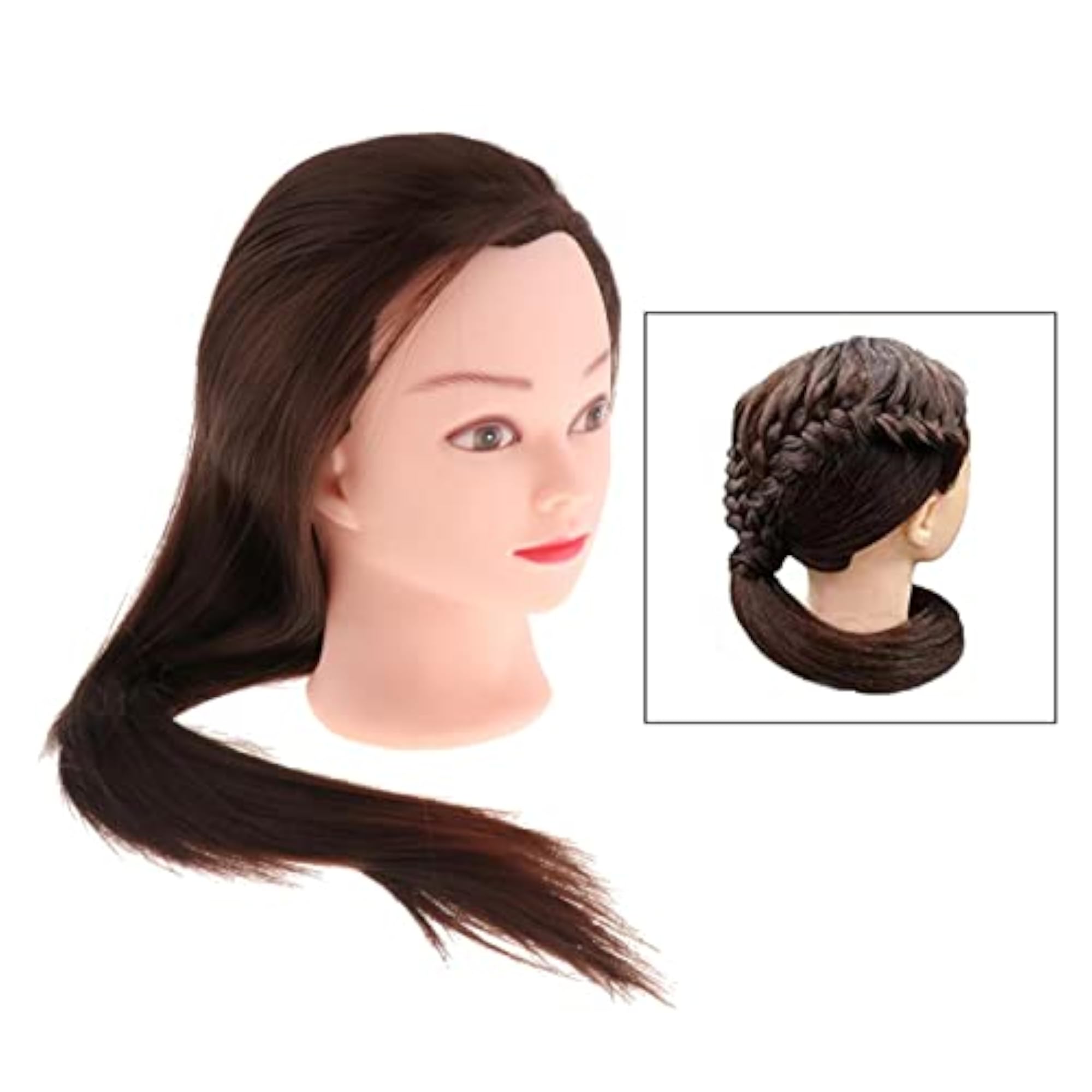 Cosmetology Mannequin Head Hairdresser Training Head Brown
