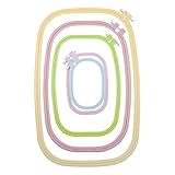 goldblue 5Pcs 5 Size ABS Plastic Embroidery Hoops for DIY Embroidery Craft,Square Embroidery Hoops...