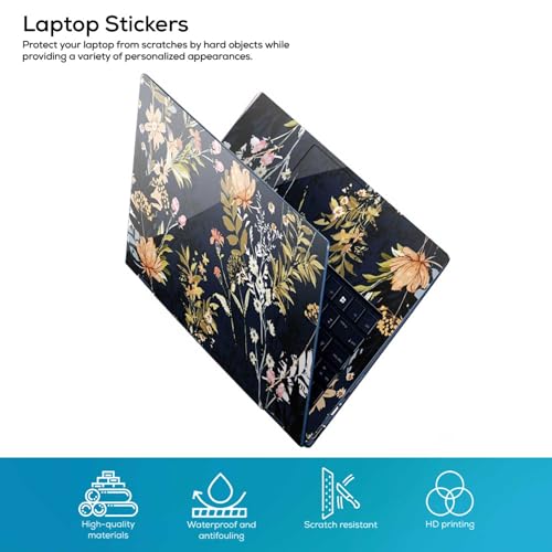 Image of Galaxsia Floral D36 Full Body Vinyl Laptop Skin /Sticker /Cover Upto 15.6 Inches Laptops Laminated-Removable-HD Quality Compatible for Hp-Dell-Sony-Lenovo-Asus etc.(15x10 Inches)