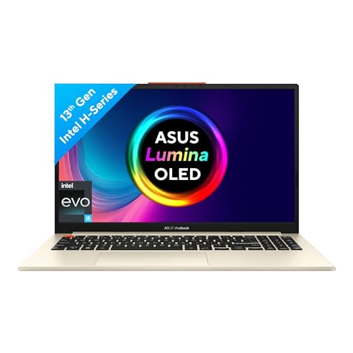 ASUS Vivobook S 15 OLED (2023), Intel Core EVO i5-13500H 13th Gen, 15.6" (39.62 cm) 2.8K 120Hz OLED, Thin & Light Laptop (16GB/1TB SSD/Iris Xe/Win 11/Office 2021/75WHr/White/1.7 kg), S5504VA-MA554WS