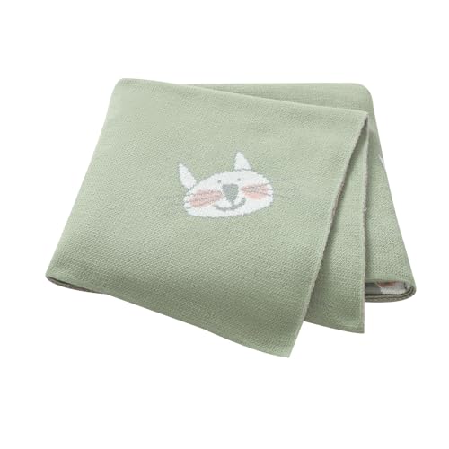 Image of Hadetoto Baby Blankets for Boys and Girls | Newborn, Knitted Cotton, Swaddle Blankets, Neutral Crochet Receiving Blanket, 40 x 30 inches