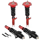 SCITOO Coilover Suspensions Shock Struts Kits Assembly Shocks Struts fit for 2003-2008 for Toyota Corolla /2003-2008 for Toyota Matrix (Not Fit AWD or XRS Model) - Red