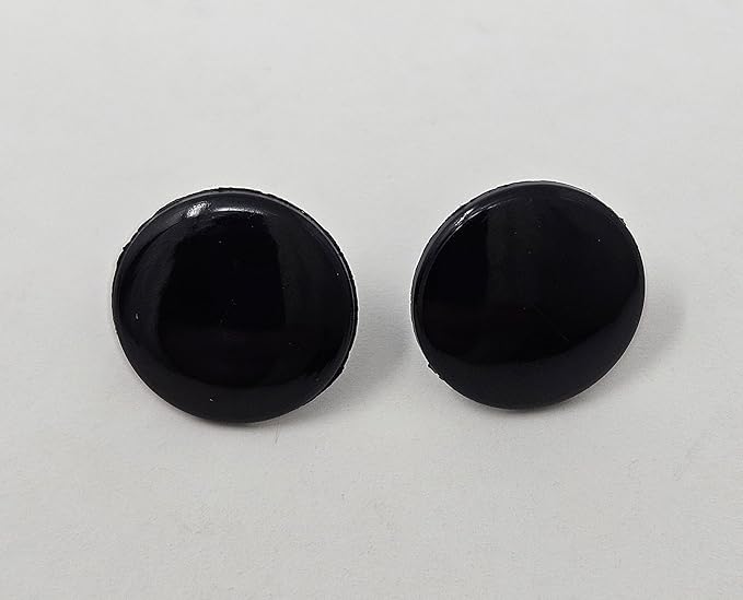 Generic Zim's 10mm Round Black Flat Plastic Sew-On Safety Eyes for Craft Amigurumi Dolls or Puppets (Bulk Pack of 144), SFL-10-Bulk