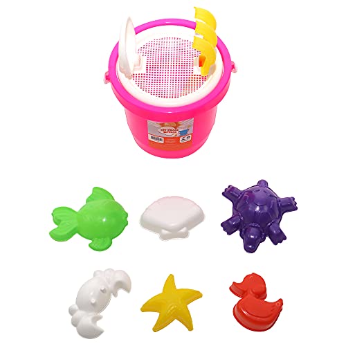 KIT PRAIA 10 PEÇAS COM BALDINHO 18cm - CORES SORTIDAS