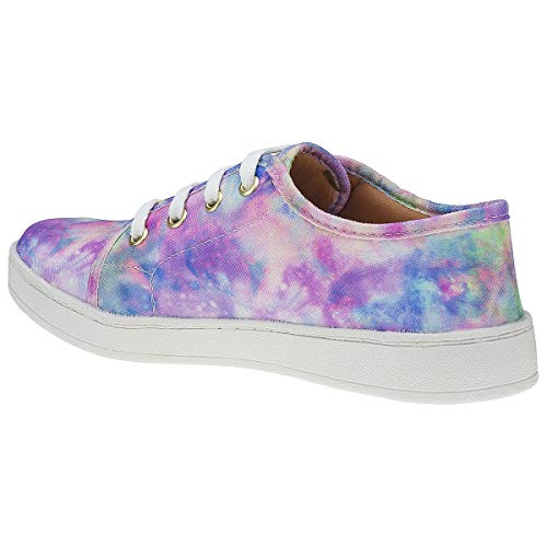 Tênis Feminino Casual Tie Dye Estampado Tai Dai Eleganteria Tamanho:39;Cor:Roxo Tie Dye Claro