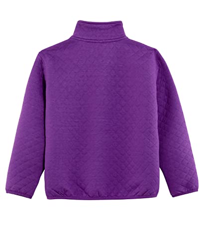 Image of ZENTHACE Kids Ultra Soft Quilted 1 /4 Snap Fleece Pullover Sweatshirt Jacket Long Sleeve Mountain Outdoor Shirt