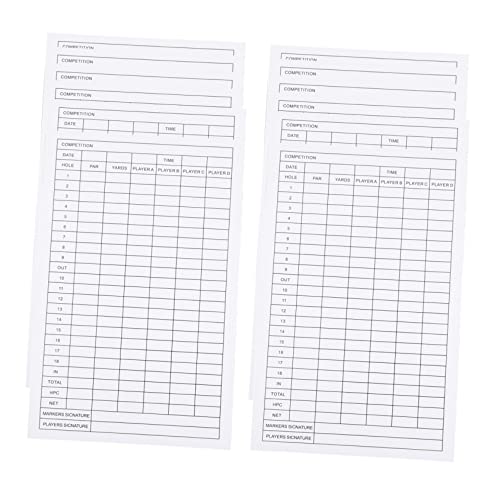 Yardwe: 12 tarjetas de puntuación para golf, para competiciones y partidos amistosos, diseño conveniente para anotar resultados con precisión miniatura 1