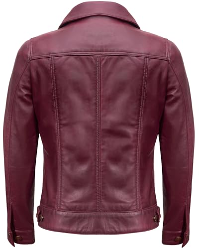 Vintage Style Real Lambskin Outwear Jackets For Womens - Stylish Turn Down Collar Casual Leather Jacket Women4