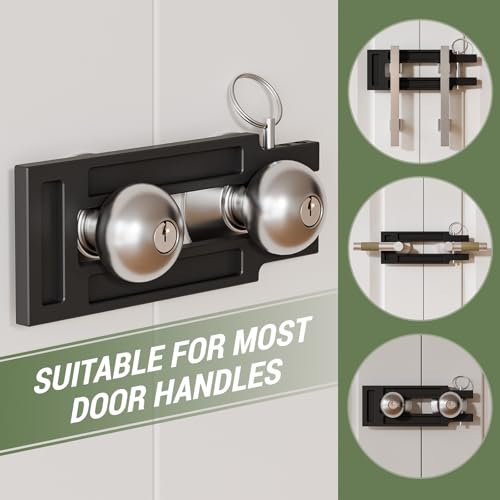 BINOTE French Door Lock for Double Doors, Adjustable Double Door Lock for Home Security Prevent Kick Ins, 3 Pin Slots for Various Knob Width by BINOTE - Image 7