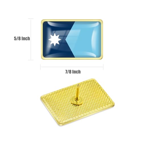 Image of 12 /24 /50 /100Pcs Official State of Minnesota Flag Pins Bulk - Metal Minnesota MN Lapel Pin