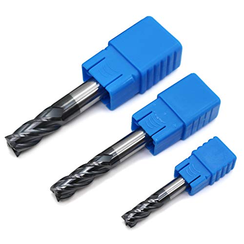 Endmill 1MM 2MM 3MM 4MM 4 Flute 50mm Length Carbide Endmills Tungsten Steel Milling Cutter CNC Machine End Mill Cutting Tool - (Dimensions: 2x4Dx50/ HRC45 4F)