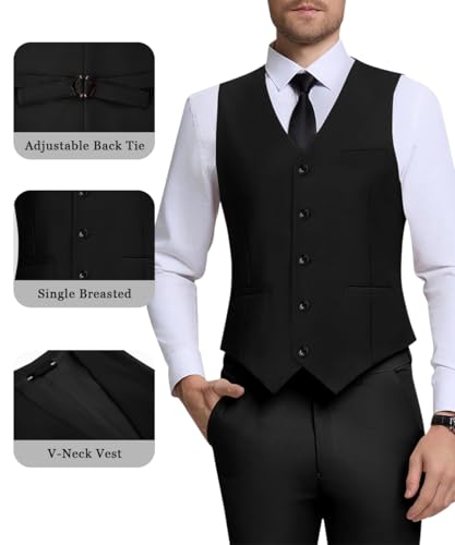 Mens Suits Vest and Pants Set 2 Piece Slim Fit Suit for Men Summer Beach Wedding Prom Casual Bussiness4