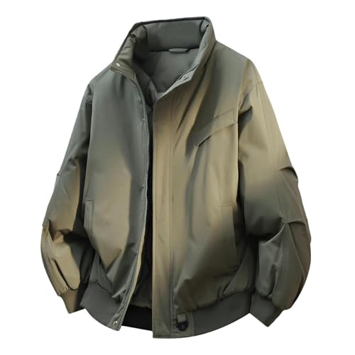 Veste américaine homme couleur unie avec isolation épaisse premium
