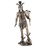 Top Collection Mercury Statue- Olympian Greek God of Transitions and Boundaries Sculpture in Premium Cold Cast Bronze- 12.75-Inch Collectible Son of Zeus Figurine