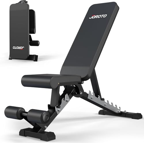 Image of JOROTO Adjustable Weight Bench, 800LBS Workout Bench, Foldable Weight Bench for Home Gym, Flat Incline Decline for Sit Up Bench Press, 40LB Heavy Duty Build Strength Training Bench