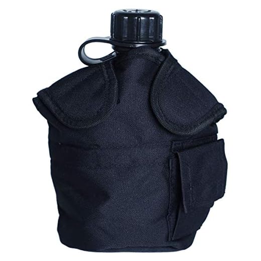 FELDFLASCHENTASCHE US-Style SCHWARZ