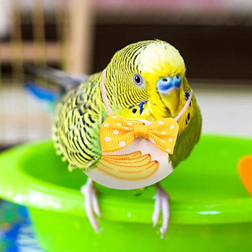 QBLEEV Cockatiel Bird Diaper Flight Suite Liners Yellow Pink Blue (Yellow Chicken)