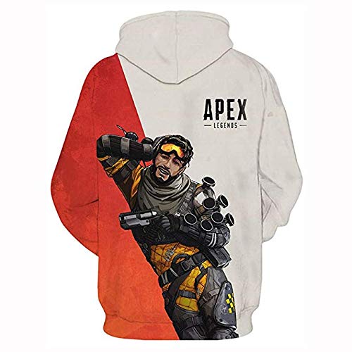 Pull décontracté numérique 3D de baseball pour homme en grande taille S