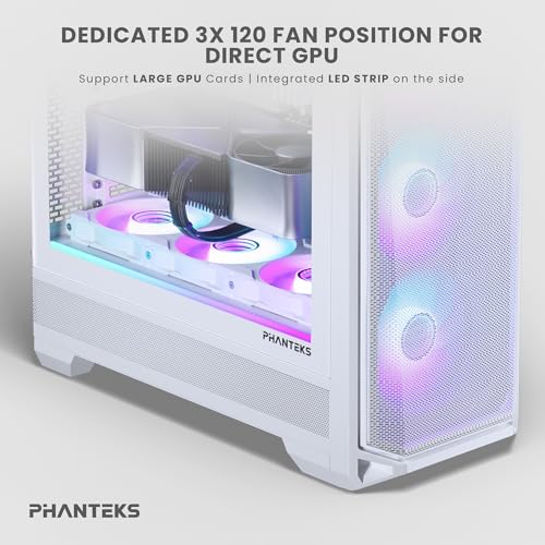 Image of PHANTEKS Eclipse G400A Tempered Glass ATX MID-Tower Computer CASE - White