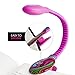 WITHit French Bull USB Rechargeable Clip On Book Light – Pink – LED Reading Light with Clip for Books, eBooks, Reduced Glare, Portable, Lightweight - Integrated USB Plug, Rechargeable Battery Included