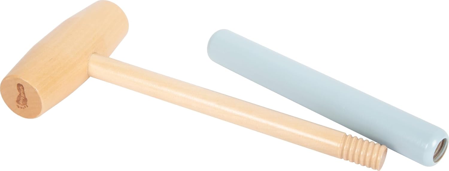 small foot Garden Buddies Wooden Croquet, Sturdy Outdoor Game with Cute Animal Pattern, for Children from 3 Years, 12646