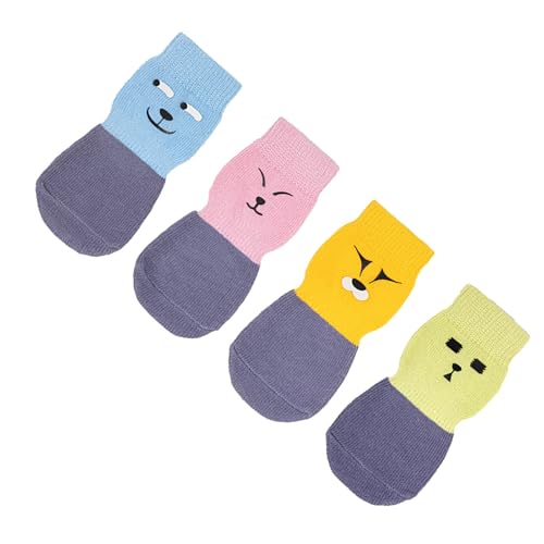 犬 靴下 滑り止め 脱げない かわいい 暖かい 犬用ソックス ハイソックス 犬靴下 ロングソックス 犬用シューズ 4個セット XS