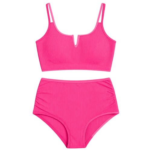 Ensemble bikini deux pièces grande taille d'exception col en V